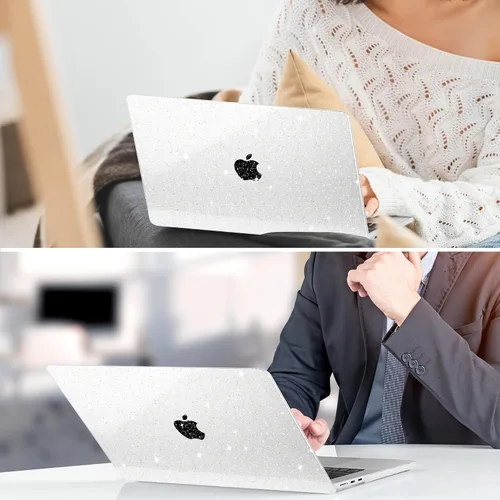 Vista 8 de TWOLSKOO Compatible con MacBook Air M4 de 15 pulgadas funda lanzamiento 2025-2023 M4 A3241 M3 A3114 M2 A2941, carcasa rígida de plástico y protector