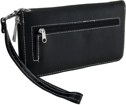 Vista 5 de Texas West Cartera de hombro con flores cruzadas para mujer en 6 colores, Negro