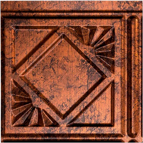 Vista 35 de FASÄDE Vinilo decorativo de estilo tradicional / patrón 4 de 18 x 24 pulgadas en muro en bronce antiguo (paquete de 5)