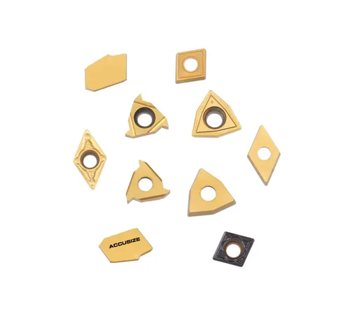 Vista 6 de Accusize Industrial Tools 2 piezas de cada tipo de insertos de carburo para 2988-0012, recubierto de CVD y recubierto de estaño, total 10 piezas