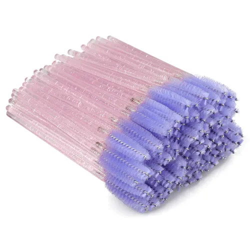 Vista 11 de G2PLUS 50 cepillos de rímel de pestañas, carretes de pestañas desechables, varitas de rímel de cristal flexibles para extensiones de pestañas, aseo