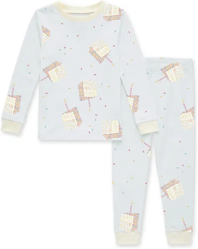Vista 30 de Burt's Bees Baby Pijama de algodón orgánico para niños, conjunto de pijama