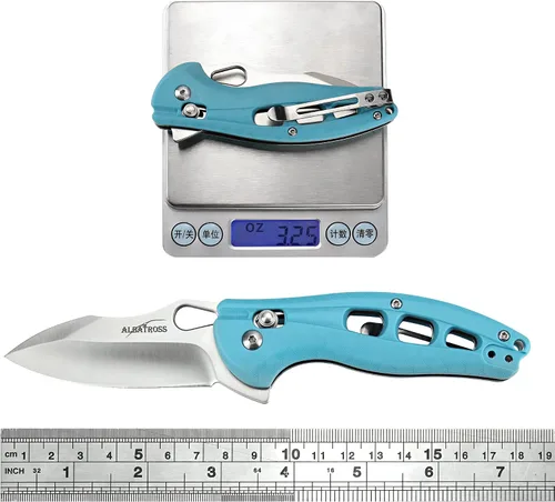 Vista 4 de ALBATROSS FK036SC-BE - Cuchillo de bolsillo plegable de caza de alta calidad, 7.25 pulgadas EDC con bloqueo de eje, apertura asistida de rodamiento