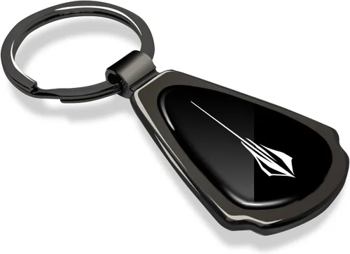 Vista 2 de iPick Image for Chevrolet Corvette C8 Stingray Black Dome Metal Teardrop Key Chain
