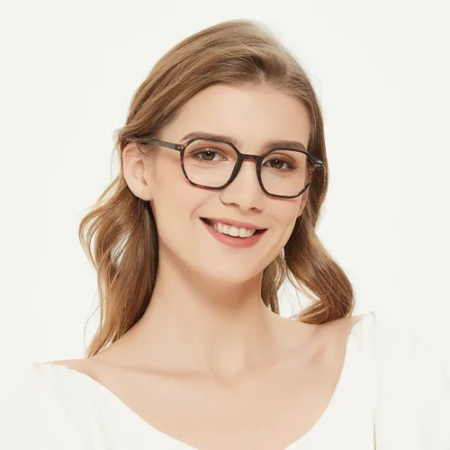 Vista 2 de ZENOTTIC Gafas de lectura con luz azul para mujeres/hombres, marco hexagonal, bisagras de resorte, lentes de computadora antirreflejos de moda