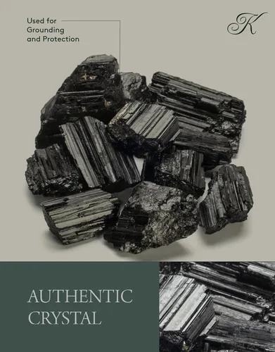 Vista 3 de KALIFANO Paquete de turmalina negra con energía calmante y purificadora, cristal curativo de reiki de turmalina brasileña negra Schorl utilizado