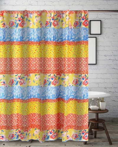 Vista 19 de Greenland Home Fashions Cortina de ducha de tela Sensations, decoración elegante para el baño, lavable a máquina, 72 pulgadas x 72 pulgadas, Atlantis