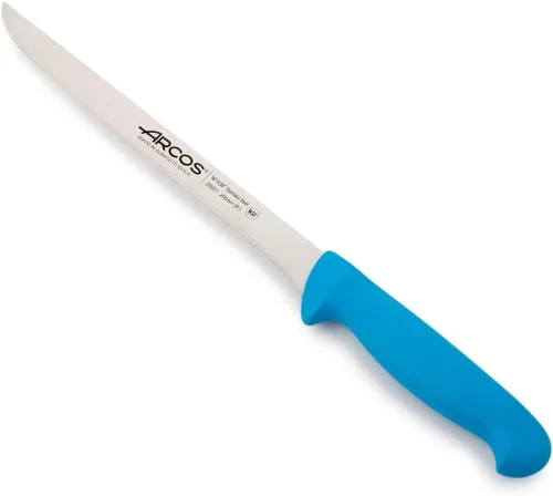 Vista 7 de Arcos Cuchillo de filete de acero inoxidable nitrum de 7 pulgadas. Mango ergonómico de polipropileno y hoja de 7.480 in. Cuchillo afilado