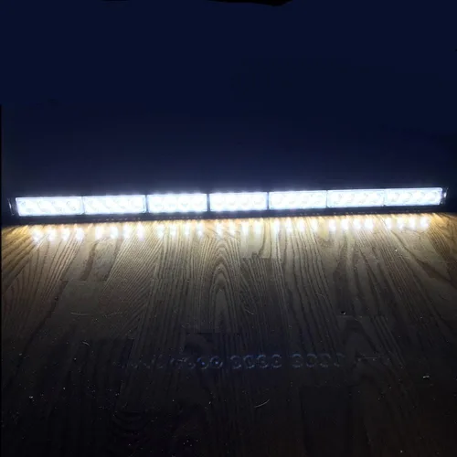 Vista 9 de DIYAH 28 LED 31.5 "Advertencia de emergencia Tráfico Advisor Vehículo Barra de luz estroboscópica (ámbar/blanco)