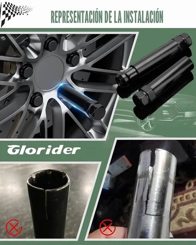 Vista 5 de Llave de Tuercas de Seguridad Estriadas Pequeñas de 6 Puntos Herramienta de Dado para Afinador - Llave de Tuerca de Seguridad de Diámetro Compatible