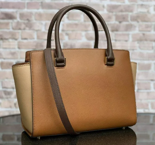 Vista 7 de Michael Kors Selma - Cartera con cremallera para mujer., Marrón, M