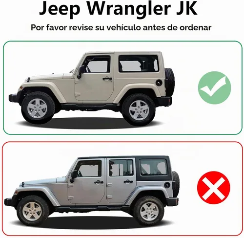 Vista 2 de Estribos Laterales con Escalones Desplegables y Barras para Jeep Wrangler JK 2007-2017 de 2 Puertas