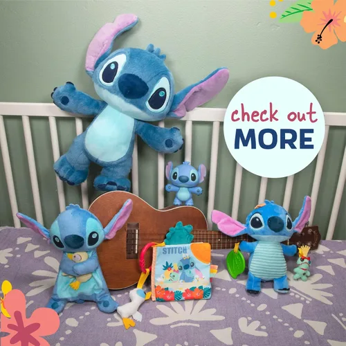 Vista 6 de Kids Preferred Disney Baby Lilo & Stitch Soft Book: libro suave Stitch ON-The-GO, color azul, mediano