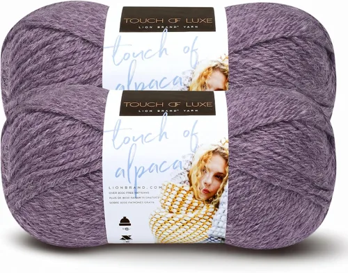 Vista 13 de Lion Brand Yarn Hilo Touch of Alpaca (1 madeja), color negro