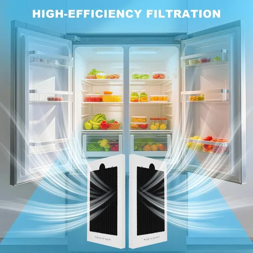Vista 5 de Paquete de 6 filtros de aire de repuesto de alta calidad para refrigerador, filtro activado por carbón compatible con Frigidaire PAULTRA Pure Air