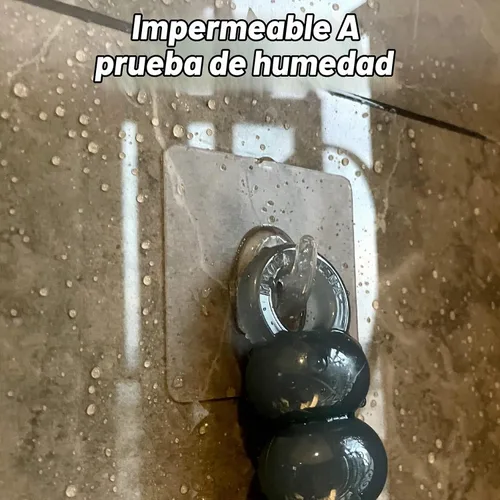 Vista 4 de Ganchos adhesivos, ganchos de utilidad resistentes de 20 libras (máximo), impermeables y resistentes al aceite, extraíbles, ganchos transparentes
