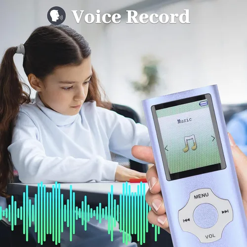Vista 2 de MP3 Player MP4 Player Digital Audio Player 1.8 Inch Color Screen 16GB Memory Card HiFi Lossless Sound with Expandable Storage for Study Fitness