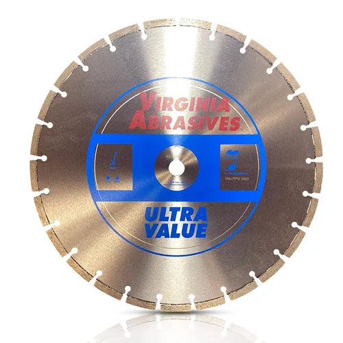 Vista 14 de Virginia Abrasives 425-08408 - Hoja de diamante de hormigón de uso general UV de 9 pulgadas - Cortador húmedo y seco para hormigón/asfalto