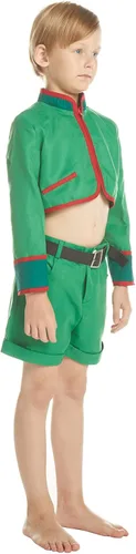 Vista 4 de Gosbeliy Kids Anime Cosplay Costume Halloween Green Uniforms Full Set with Belt
