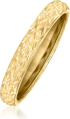 Vista 3 de Ross-Simons 18kt Yellow Gold Quilted Textured Ring