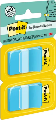 Vista 9 de Post-it Banderas, 50/dispensador, 2 dispensadores/paquete, 1 pulgada de ancho, azul brillante (680-BE2) (paquete de 2)