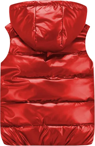 Vista 4 de Happy Cherry Chaleco acolchado, ligero, resistente al agua, para invierno, cálido, con capucha, sin mangas, para niños