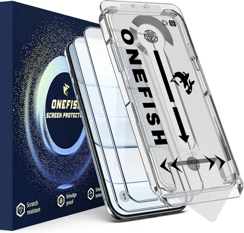 Vista 18 de OneFish Protector de pantalla de vidrio templado de borde completo para iPhone 11 Pro/XS/X de 5.8 pulgadas, paquete de 2 refuerzos de bordes, HD