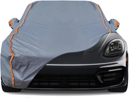 Vista 35 de TUCAREST - Funda de auto completa de 6 capas de alta calidad, diseño de cremallera de carcasa dura, impermeable, resistente a la intemperie