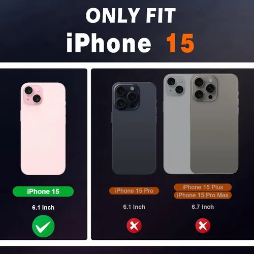 Vista 2 de SHIELDON Funda para iPhone 15 6.1" 2023, Funda Tipo Cartera de Cuero Genuino con [Soporte] [Tarjetero con Bloqueo RFID] [Magnética] Cubierta