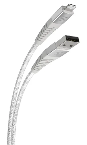 Vista 3 de Scosche HDi3B10WT-SP Strikeline MFI Certified Lightning Charge & Sync Cable de alta resistencia de 10 pies, color blanco