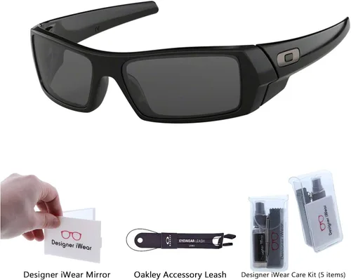 Vista 2 de Oakley Gascan OO9014 SunglassesBUNDLE Leash BUNDLE with Designer iWear Care Kit