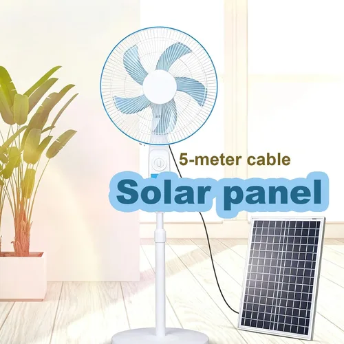 Vista 5 de Ventilador con carga solar de alta potencia, ventilador