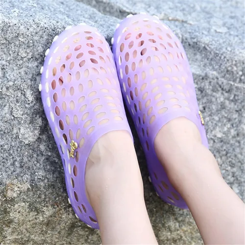 Vista 7 de PAIRLERS Sandalias de playa suaves para mujer, zapatos de agua aeróbicos sin cierre