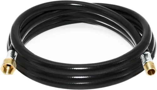 Vista 12 de Flame King Conjunto de manguera de plástico termoplástico de propano de 24 pulgadas, diámetro interior de 3/8 pulgadas, MPT de 3/8 pulgadas x brida
