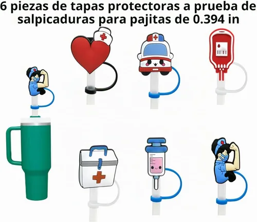 Vista 6 de Cubiertas de pajitas para Stanley Cup, tapón reutilizable para beber, protector a prueba de salpicaduras, tapa protectora para accesorios de Stanley