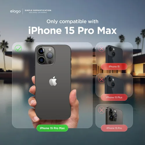 Vista 2 de elago Funda compatible con iPhone 15 Pro Max, compatible con MagSafe, Armor Case, protección contra caídas de grado militar estadounidense, diseño