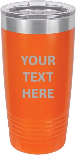 Vista 8 de Taza de café personalizable con texto personalizable y grabado láser de 20 onzas Azul
