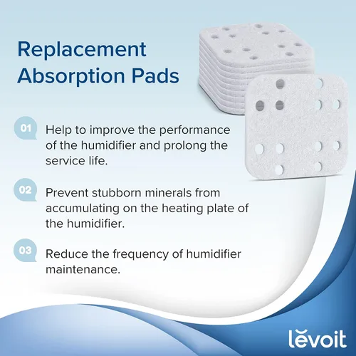 Vista 4 de LEVOIT Filtros y almohadillas de repuesto para humidificador (paquete de 10)