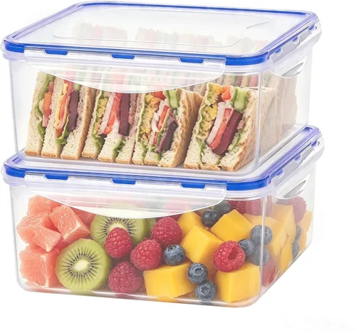 Vista 18 de KIGI Mini recipientes de plástico para almacenamiento de alimentos de 6 onzas con tapas herméticas y a prueba de fugas, ideales para almuerzo