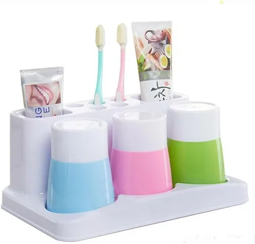 Vista 7 de Eslite - Soporte de pasta dental y cepillo de dientes para organizador de almacenamiento de baño.