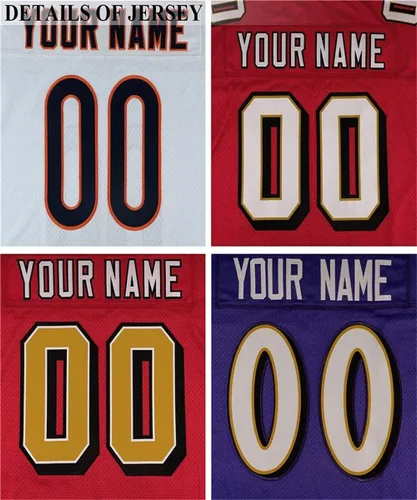 Vista 4 de Camisetas de fútbol de costura personalizadas para hombresmujeresjóvenes, personaliza el nombre y número de tu equipo S-5XL, 6_06 Negro Amarillo