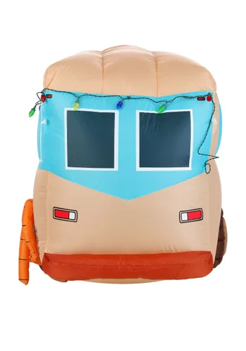Vista 4 de Decoración Inflable de RV de Vacaciones de Navidad de 4 Pies Multicolor
