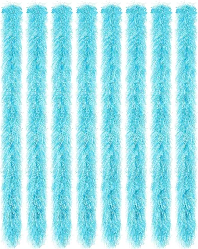 Vista 14 de Jexine Boas de plumas artificiales en masa, boas esponjosas para decoración de disfraces de boda, vestidos, suministros para fiestas de té