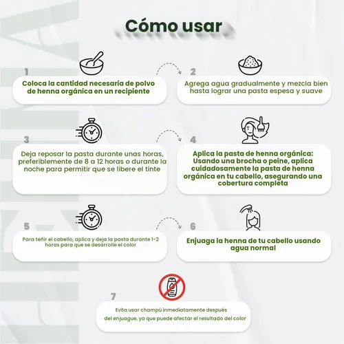 Vista 5 de BSY - Combo de polvo orgánico de henna e índigo para el cabello, color de cabello 100% natural a base de hierbas para cabello negro, polvo de henna