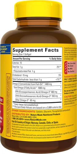 Vista 8 de Nature Made Burp Less Ultra Omega 3 Suplementos de Aceite de Pescado, 1400mg de Aceite de Pescado Omega 3 como Ésteres de Etilo para Apoyo a