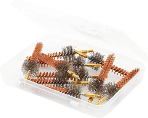 Vista 5 de McJ Tools Cepillo de limpieza de bronce para cámara, paquete de 10 5.56mm/0.219 in/.223Cal - Cepillos de limpieza de pistola de bronce de cerdas