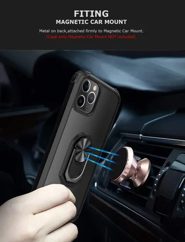 Vista 4 de Funda con función atril para iPhone 11 Pro Max de 6.5 pulgadas (2019), funda transparente de protección contra caídas, carcasa delgada