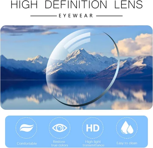 Vista 5 de 2 pares de anteojos de lectura bifocales transparentes sin montura con bloqueo de luz azul, lectores para hombres y mujeres, anteojos muy cerca