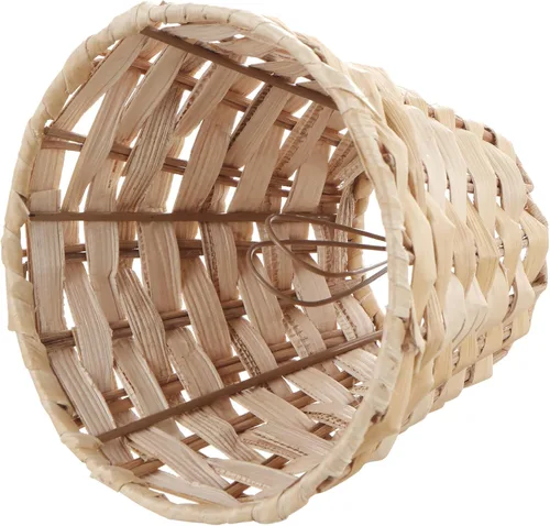 Vista 2 de Aspen Creative 51001-1, pantalla de lámpara de araña con clip, hoja de plátano natural, parte superior de 3 pulgadas x 6 pulgadas inferior x 4-3/4