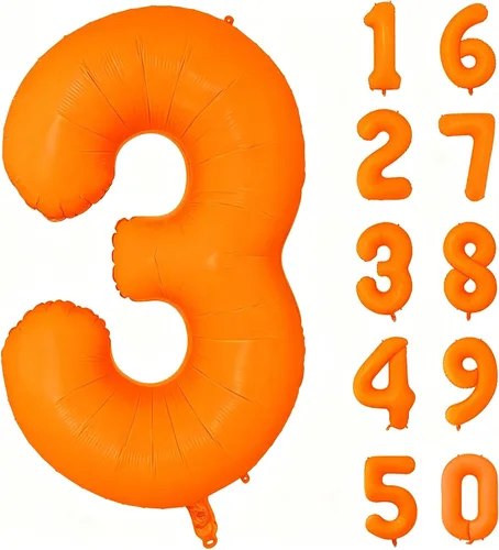 Vista 78 de Globos gigantes de helio de aluminio de 40 pulgadas, color negro, globos digitales grandes del número 0 para decoración de fiesta de cumpleaños
